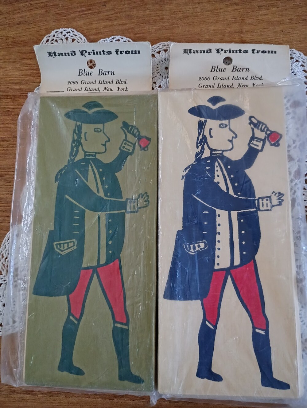 Patriotic Hand Prints, 8 Cards And Envelopes Per Pack, Set Of 2, Blue Barn, NIP